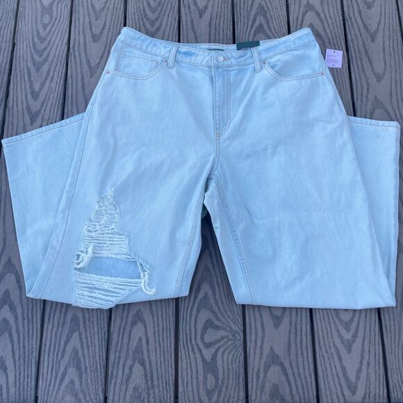 NWT Wild fable High-Rise 90s Relaxed Straight Jeans Size 16/30” inseam ripped - Picture 1 of 7